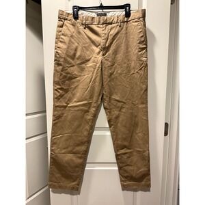 Banana Republic Mens Tapered Fit Chinos Khaki Tan Pants 36x30 Cotton Blend
